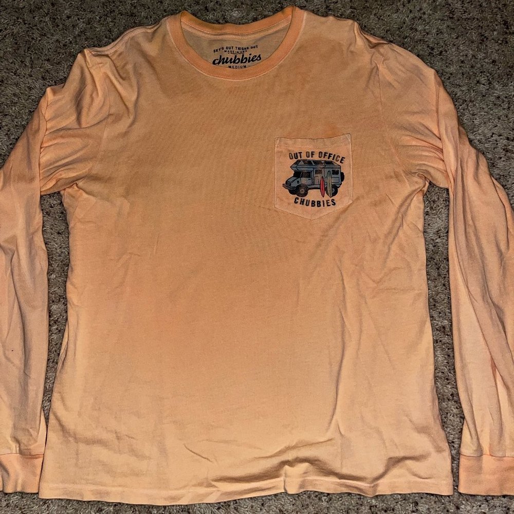 Chubbies - Light Orange Long Sleeve Shirt - Medium
